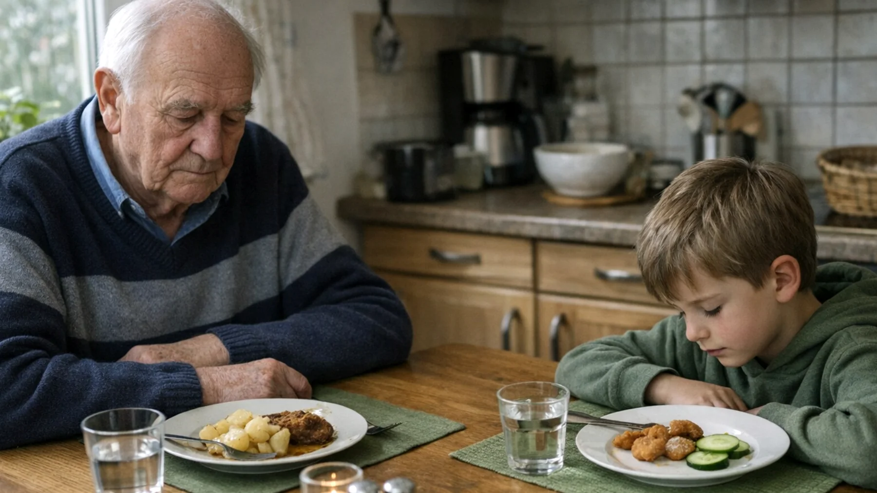 Der Opa bemerkt, dass er mit seinen Kindern kaum über Gefühle, Sorgen oder persönliche Erlebnisse spricht. Die Gespräche beschränken sich meist auf alltägliche Themen wie Essen, Schule oder Termine. Wenn die Kinder traurig oder aufgewühlt wirken, weiß der Opa nicht, wie er das Gespräch eröffnen soll, ohne dass es unangenehm oder aufgesetzt wirkt. Er fühlt sich emotional distanziert und fragt sich, warum eine echte herzliche Verbindung so schwer zu erreichen ist."